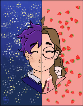 Sample of complex background with coloring and advanced shading